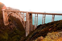 Bixby Creek Bridge, Monterey, United States. Original public domain image from Wikimedia Commons