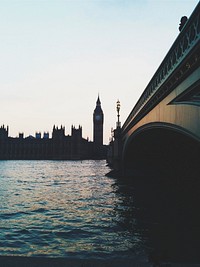 Thames riverside. Original public domain image from Wikimedia Commons