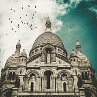 The Sacre Coeur on Montmartre, France. Original public domain image from Wikimedia Commons