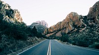 Road leading to Big Bend National Park, United States. Original public domain image from Wikimedia Commons