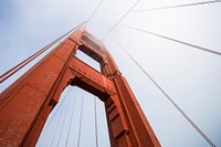 Golden Gate Bridge. Original public domain image from Wikimedia Commons