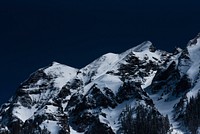 Mountain with white snow during daytime. Original public domain image from Wikimedia Commons