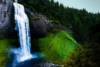 Waterfall background. Original public domain image from Wikimedia Commons