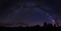 Milky Way Arc over Yosemite. Original public domain image from Wikimedia Commons