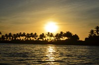 Sunset at Brejo Grande, Brasil. Original public domain image from Wikimedia Commons