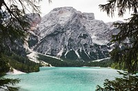 Lago di Braies, Braies, Italy. Original public domain image from Wikimedia Commons