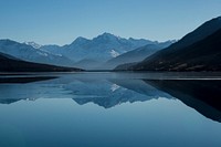 Reflection of the mountain. Original public domain image from Wikimedia Commons