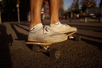 Skateboarding. Original public domain image from Wikimedia Commons