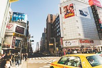 Busy street in Tokyo, Japan. Original public domain image from Wikimedia Commons