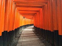 Fushimi inari Trail, Kyōto-shi, Japan. Original public domain image from <a href="https://commons.wikimedia.org/wiki/File:Kyoto,_Fushimi-ku,_Japan_(Unsplash).jpg" target="_blank">Wikimedia Commons</a>