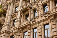 A building with old European design as seen in Frankfurt.. Original public domain image from Wikimedia Commons