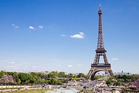 Eiffel Tower at Paris. Original public domain image from Wikimedia Commons