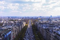 Cityscape of Paris, France with buildings and heavy street traffic. Original public domain image from <a href="https://commons.wikimedia.org/wiki/File:Cityscape_of_Paris_with_traffic_(Unsplash).jpg" target="_blank">Wikimedia Commons</a>