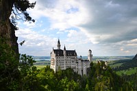 Neuschwanstein Castle, Schwangau, Germany. Original public domain image from Wikimedia Commons