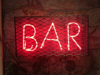 BAR neon sign. Original public domain image from Wikimedia Commons