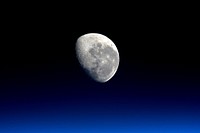 Close shot of the moon on the night sky.<br /><br />Original public domain image from <a href="https://commons.wikimedia.org/wiki/File:Moon_close-up_by_NASA_(Unsplash).jpg" target="_blank">Wikimedia Commons</a>