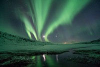 Aurora boreali, Th&oacute;rsm&ouml;rk, Iceland. Original public domain image from <a href="https://commons.wikimedia.org/wiki/File:Th%C3%B3rsm%C3%B6rk,_Iceland_(Unsplash_7FfG8zcPcXU).jpg" target="_blank">Wikimedia Commons</a>