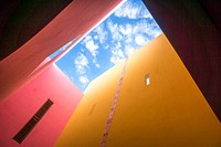 Stayed in this incredibly colorful hotel in Merida, Mexico. Original public domain image from <a href="https://commons.wikimedia.org/wiki/File:Rod_Long_2017_(Unsplash).jpg" target="_blank">Wikimedia Commons</a>