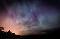 Aurora borealis. Original public domain image from Wikimedia Commons