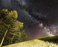 Aesthetic milky way background. Original public domain image from Wikimedia Commons