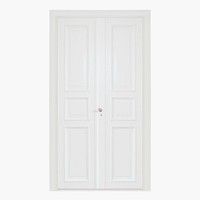 White panel door, home exterior illustration psd