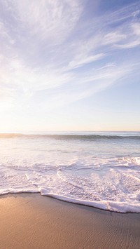 iPhone wallpaper, beach aesthetic HD nature photo background. Original public domain image from Wikimedia Commons