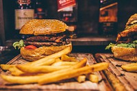 French fries and hamburger. Original public domain image from <a href="https://commons.wikimedia.org/wiki/File:Heroica_Veracruz,_Mexico_(Unsplash_ypZI_CA91M0).jpg" target="_blank">Wikimedia Commons</a>