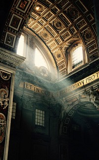 St. Peter's Basilica, Citt&agrave; del Vaticano, Vatican City. Original public domain image from Wikimedia Commons