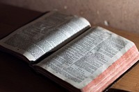 Old vintage bible with worn pages open to a reading. Original public domain image from <a href="https://commons.wikimedia.org/wiki/File:Bible_(Unsplash).jpg" target="_blank" rel="noopener noreferrer nofollow">Wikimedia Commons</a>