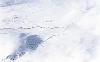 Snow mountain, drone view background. Original public domain image from Wikimedia Commons