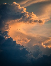 Cloudy sky. Original public domain image from Wikimedia Commons