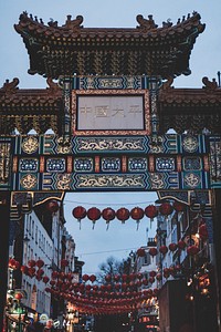 Chinatown Gate, Wardour Street. Original public domain image from Wikimedia Commons