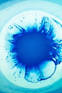 Blue splash texture in microscope. Original public domain image from Wikimedia Commons