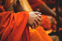 Buddhist monks of Thailand. Original public domain image from <a href="https://commons.wikimedia.org/wiki/File:Lamphun,_Thailand_(Unsplash_tK67jI9G398).jpg" target="_blank">Wikimedia Commons</a>