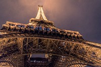 Eiffel Tower in Paris, France. Original public domain image from Wikimedia Commons