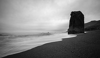Black and white sea view in Iceland. Original public domain image from <a href="https://commons.wikimedia.org/wiki/File:Iceland_(Unsplash_KXCy1PZ5jLA).jpg" target="_blank">Wikimedia Commons</a>