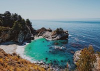 McWay Waterfall Trail, Big Sur, United States. Original public domain image from Wikimedia Commons