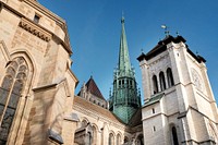 St Pierre Cathedral, Gen&egrave;ve, Switzerland. Original public domain image from Wikimedia Commons