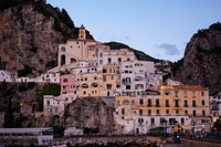 European coastal town. Original public domain image from Wikimedia Commons