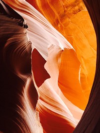 Swirling sandstone in a red canyon. Original public domain image from <a href="https://commons.wikimedia.org/wiki/File:Swirling_red_rock_wallpaper_(Unsplash).jpg" target="_blank" rel="noopener noreferrer nofollow">Wikimedia Commons</a>