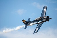 Navy plane on the sky. Original public domain image from Wikimedia Commons