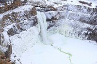 Winter waterfalls in Washtucna, Washington forest. Original public domain image from <a href="https://commons.wikimedia.org/wiki/File:Frozen_Waterfall_(Unsplash).jpg" target="_blank" rel="noopener noreferrer nofollow">Wikimedia Commons</a>