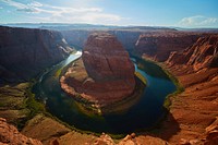 Horse shoe bend. Original public domain image from Wikimedia Commons