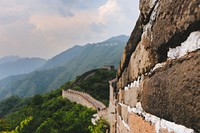 Great wall of China at daytime. Original public domain image from Wikimedia Commons