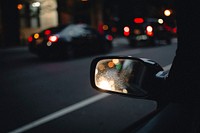 Car side view mirror. Original public domain image from Wikimedia Commons