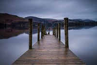 Brown wooden dock. Original public domain image from Wikimedia Commons