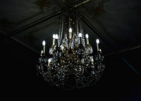 Crystal chandelier. Original public domain image from Wikimedia Commons