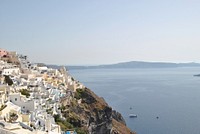 Santorini, Greece. Original public domain image from Wikimedia Commons