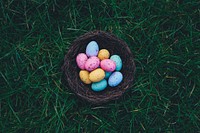 Easter eggs. Original public domain image from Wikimedia Commons