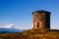 Brown windmill. Original public domain image from Wikimedia Commons